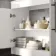Avon Gloss White Vanity with Oval Counter Top Basin 800mm - Black Accents