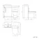 Avon Gloss White Combination Vanity Basin and Aruba Toilet 950mm - Black Accents