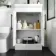 Avon Gloss White Combination Vanity Basin and Miami Toilet 1000mm - Black Accents