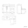 Avon Gloss White Combination Vanity Basin and Aruba Toilet 1100mm - Black Accents - Left Handed