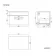Avon Stone Grey Wall Hung Counter Top Vanity 600mm - Black Accents