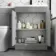 Avon Stone Grey Combination Vanity Basin and Atlanta Toilet 1100mm - Black Accents - Right Handed