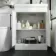 Avon Gloss White Combination Vanity Basin and Boston Toilet 1100mm - Black Accents