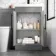 Avon Stone Grey Combination Vanity Basin and Boston Toilet 1000mm - Black Accents
