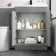 Avon Stone Grey Combination Vanity Basin and Boston Toilet 1100mm - Black Accents - Right Handed