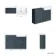 Monaco Inky Blue Basin Vanity and Back To Wall Unit 1200mm (Excludes Pan & Cistern)