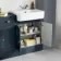 Monaco Inky Blue Basin Vanity and Back To Wall Unit 1500mm (Excludes Pan & Cistern)