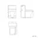 Inky Blue Slimline Back To Wall Unit and Atlanta Toilet - Black Accents
