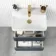 Corsica Inky Blue Wall Hung Slimline Basin Drawer Vanity 500mm