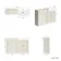 Monaco Chalk White Basin Vanity and Back To Wall Toilet Unit 1200mm (Excludes Pan & Cistern) - Brushed Brass Accents