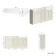 Monaco Chalk White Combination Vanity Basin with Marble Top 1500mm (Excludes Pan & Cistern) - Brushed Brass Accents
