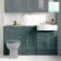 Monaco Midnight Green Basin Vanity and Back To Wall Unit 1500mm (Excludes Pan & Cistern)