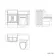 Monaco Dove Grey Combination Vanity Basin and Seattle Toilet 1200mm - Brushed Brass Accents