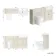 Monaco Chalk White Combination Vanity Basin and Seattle Toilet 1500mm - Brushed Brass Accents