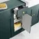 Monaco Midnight Green Combination Vanity Basin and Boston Toilet 1500mm - Brushed Brass Accents