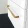 Elba Gloss White Wall Hung Drawer with Marble Top 1200mm Excludes Basins - Brushed Brass Accents