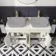 Bermuda Chalk White Cabinet with Marble Top 1200mm Excludes Counter Top Basin - Brass Knurled Handles