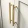 Bermuda Chalk White Cabinet with Marble Top 1200mm Excludes Counter Top Basin - Brass Knurled Handles