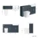 Monaco Inky Blue Combination Vanity Basin and Boston Toilet 1500mm - Brass Knurled Handles