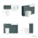 Monaco Midnight Green Combination Vanity Traditional Basin and Boston Toilet 1200mm - Brass Knurled Handles