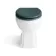 Monaco Midnight Green Combination Vanity Traditional Basin with Marble Top & Hudson Toilet with Wooden Seat 1500mm - Brass Knurled Handles