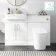 Harper Gloss White Combination Vanity Basin and Tucson Toilet 1200mm - Brushed Brass Accents