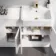 Harper Gloss White Combination Vanity Basin and Tucson Toilet 1500mm - Brushed Brass Accents