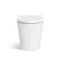 Harper Gloss White Combination Vanity Basin with Marble Top & Tucson Toilet 1500mm - Brushed Brass Accents