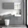 Harper Stone Grey Combination Vanity Basin and Boston Toilet 1500mm - Brushed Brass Accents