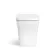 Harper Gloss White Combination Vanity Basin & Houston Toilet 1000mm - Brushed Brass Accents