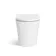 Harper Stone Grey Combination Vanity Basin & Tucson Toilet 1000mm - Brushed Brass Accents