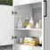Mersey Gloss White Combination Vanity Basin and Miami Toilet 1100mm - Black Accents