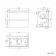 Corsica Midnight Green Wall Hung Slimline Basin Drawer Vanity 600mm