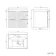 Crete Fluted Linen White Wall Hung Basin Drawer Vanity 600mm