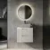 Crete Fluted Linen White Wall Hung Drawer Vanity with Marble Top 600mm - Excludes Counter Top Basin