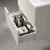 Crete Fluted Linen White Wall Hung Drawer Vanity with Marble Top & Curved Basin 600mm