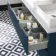 Crete Fluted Navy Blue Double Wall Hung Drawer Vanity with Marble Top & Cody Basin 1200mm