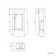Bermuda Inky Blue Cloakroom Basin Vanity 400mm - Brushed Brass Accents