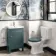 Bermuda Midnight Green Basin Vanity 500mm - Brushed Brass Accents