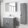 Avon Stone Grey Wall Hung Tall Cabinet Unit 1200x300mm