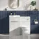 Havana Fluted Coastal White Combination Vanity Basin and Aruba Toilet 1000mm - Brushed Brass Accents
