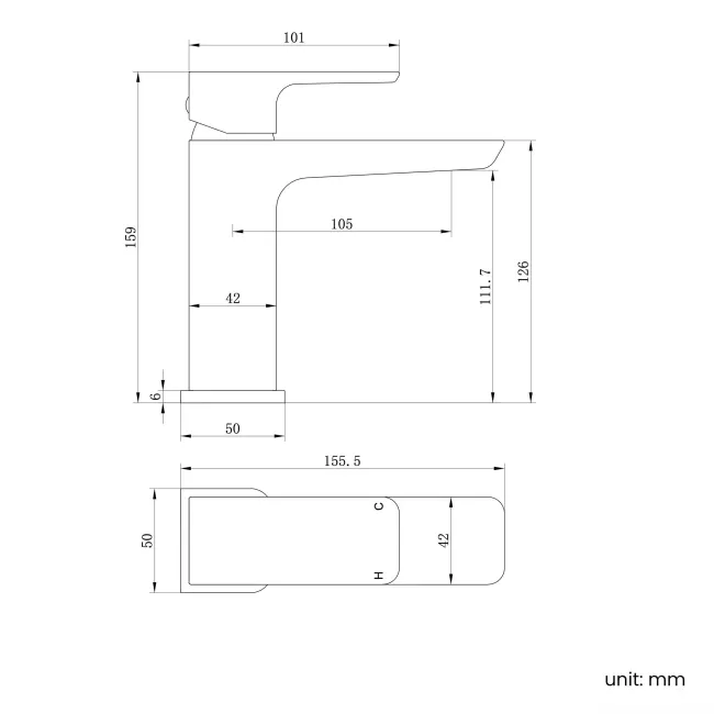 Soar Gunmetal Grey Basin Mixer Tap