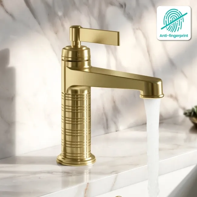 Corrib Brushed Brass Basin Mixer Tap