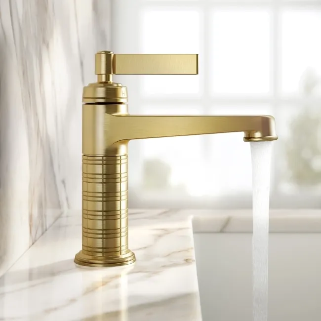 Corrib Brushed Brass Basin Mixer Tap