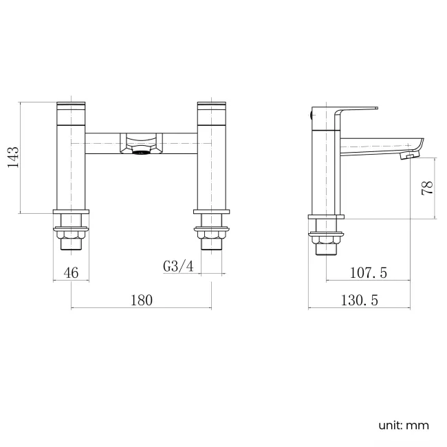Ribble Matt Black Bath Filler