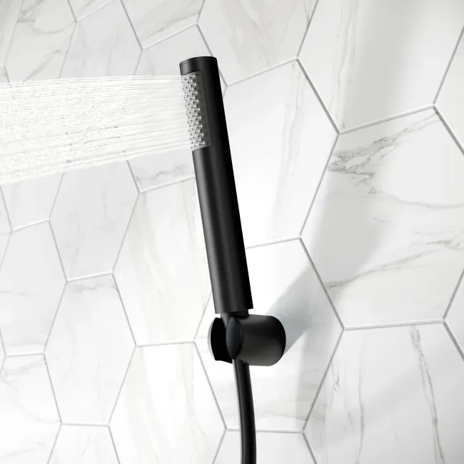 Spey Matt Black Bath Filler & Handheld Shower