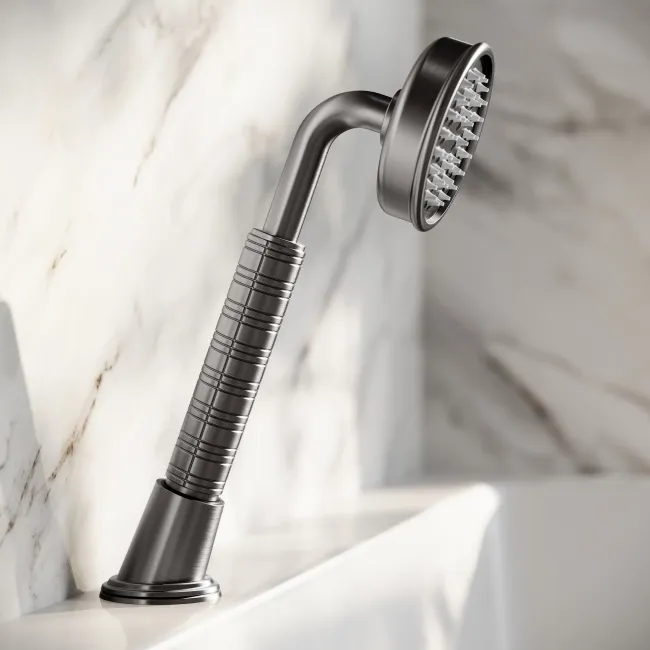 Corrib Brushed Gunmetal Bath Mixer Tap & Handheld Shower