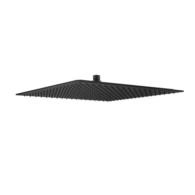 400mm Matt Black Square Stainless Steel Slim Shower Head