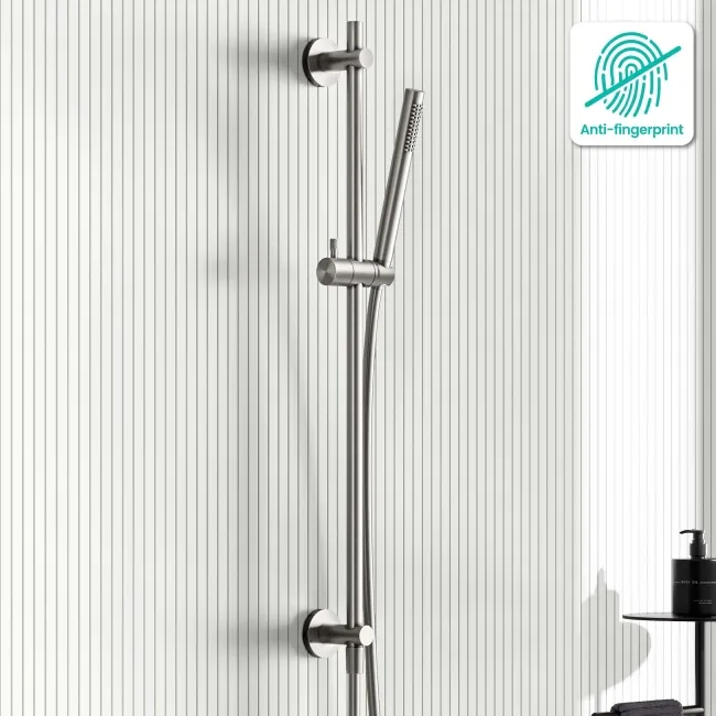 Suir Brushed Nickel Shower and Sliding Riser Set