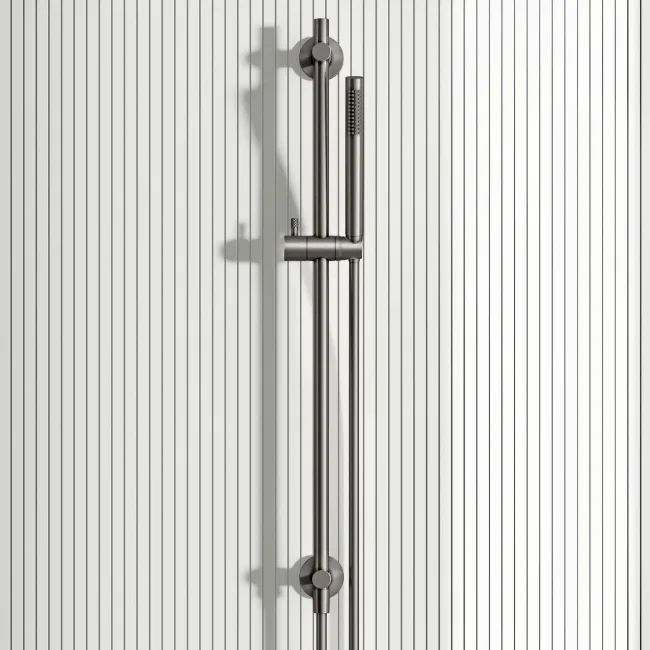 Suir Brushed Gunmetal Shower and Sliding Riser Set